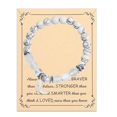 Imagem de FUSTMW Pulseira de bota de vaqueira para amantes de cavalos, presentes equestres para proprietários de cavaleiros, joias de vaqueira para mulheres, Large, Aço inoxidável, nagem