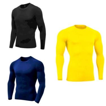 Imagem de Kit 3 Camisas Uv +50 Manga Longa Slim - Proteção Solar - Segunda Pele 