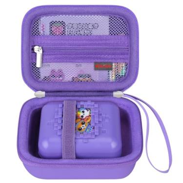 Imagem de Elonbo Estojo de transporte para brinquedo virtual interativo digital Bitzee, animais de estimação eletrônicos, crianças, armazenamento de viagem, bolsa organizadora, bolso de malha para baterias.