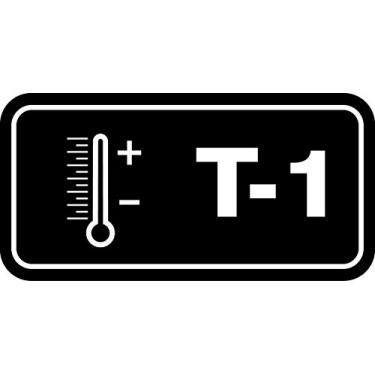 Imagem de Accuform TDF801XVM Adesivo Dura-Vinil "T-1 Thermal" Etiqueta padrão de fonte de energia, 3,5 cm L x 7,6 cm C, branco sobre preto (pacote com 5)
