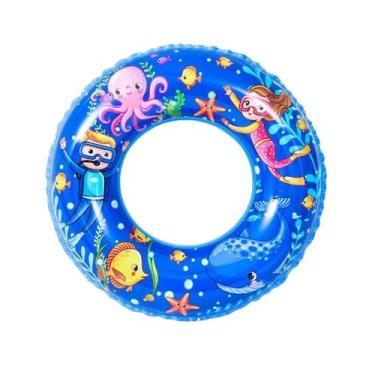 Imagem de Boia Circular Inflável 60cm Oceano Color - STORE BIROCHI, Azul