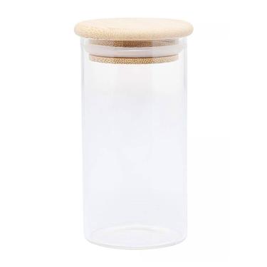 Imagem de Porta Mantimento de Vidro Borossilicato com Tampa de Bambu 1L 29468 - Wolff