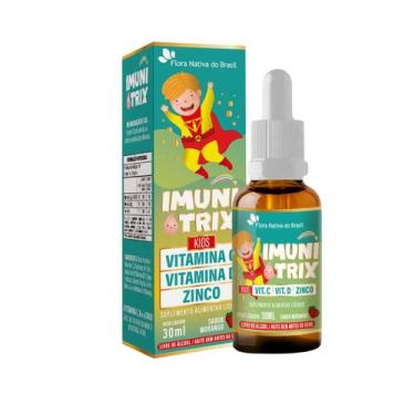 Imagem de IMUNITRIX (Vit. C +D+Zinco) 30ml Sabor Morango KIDS - FLORA NATIVA