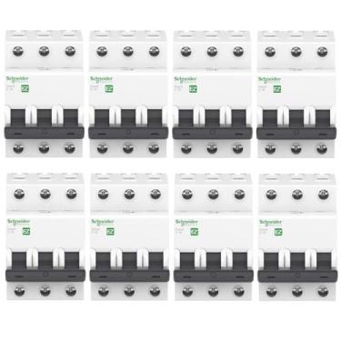 Imagem de 8 Disjuntores Schneider Easy9 100a Tripolar Curva C