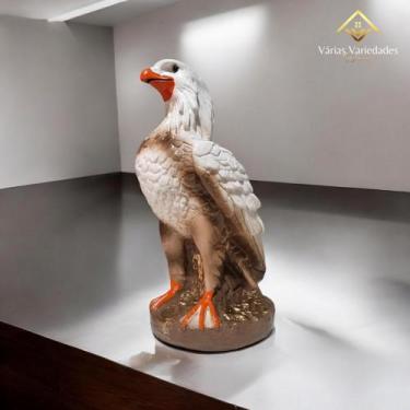 Imagem de Águia Gavião Espanta Pombos Maritaca Gesso 36 Cm - AVB DECOR, BRANCO