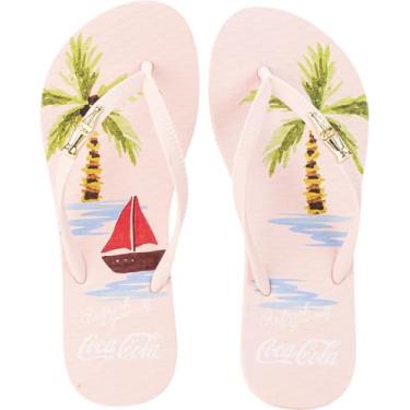 Imagem de Coca Cola, SANDÁLIA CHINELO DE DEDO FEMININO COCA COLA CC4564 BOSSA ROSÊ Cor:Rosê;Tamanho:37/38
