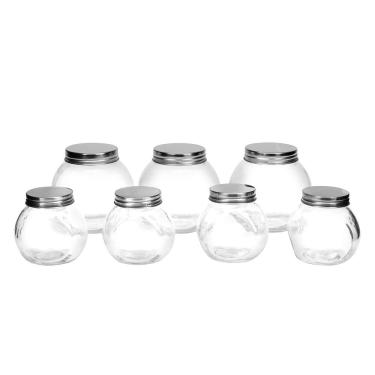 Imagem de Conjunto de Potes Baleiro Casambiente Vidro com Tampa 7 Peças