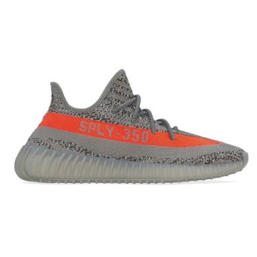 Imagem de adidas T nis masculino Yeezy Boost 350 V2 Refletivo GW1229, Cinza Steeple/Beluga/Vermelho Solar, 9
