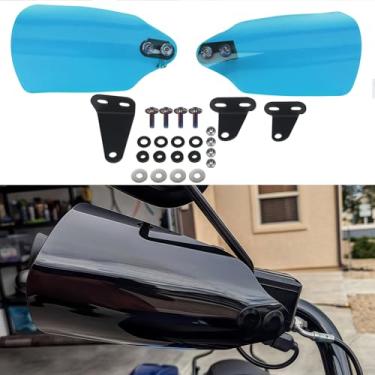 Imagem de RUNNING PANTHER Protetor de suporte de proteção para guidão para Harley Touring Road Glide, Softail Street Bob FXBB/114 FXBBS/Low Rider ST 117 FXLRST/Deluxe FLDE/Heritage Classic 2018-2023 (azul)