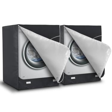 Imagem de AKEfit Capa Para Lavadora E Secadora, Pacote Com 2, Capa Para Máquina De Lavar À Prova D'Água, À Prova De Poeira E Anti-Uv, Capas Para Lavadora Oxford Resistentes Para Uso Externo, 27" L X 33" P X 3