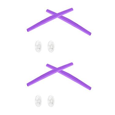Imagem de SmartVLT 2 pares de meias de substituição roxas e kits de nariz para Oakley Whisker