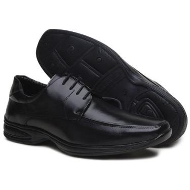 Imagem de Sapato Social Masculino Bico Fino Com acabamento de Amarrar Preto - Be
