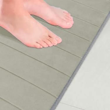 Imagem de Tapete de Banheiro Absorvente com Base Antiderrapante Soft Ultra Macio e Secagem Rápida 60x40cm