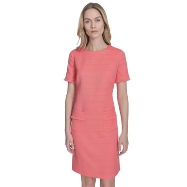 Imagem de Tommy Hilfiger Vestido feminino trapézio evasê, Sherbet, 50