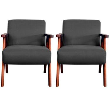 Imagem de Kit 2 Poltronas para Sala e Escritório Decorativas Oceania - Konfort, 