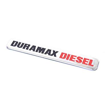 Imagem de Aimoll 1x Duramax Diesel Allison Truck Emblema Decalque adesivos de substituição para crachás Silverado 2500 3500 HD (Vermelho cromado)
