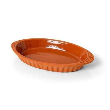 Imagem de Travessa Refrataria Bandeja Forno com Alça 33cm Tuzla Mocca - Copa e C