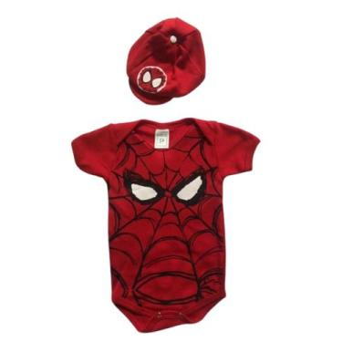 Imagem de Body Bebê Homem Aranha com Boina - MD, P