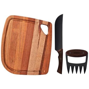 Imagem de Jogo para Churrasco Tramontina Black Aço Inox Madeira 3 Peças