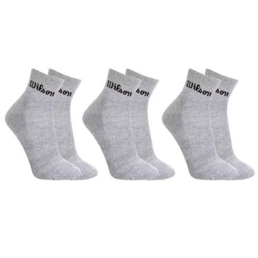 Imagem de Kit 3 Pares Meias Wilson Cano Médio Masculino Adulto, Cinza, 34-38