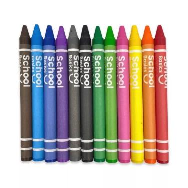 Imagem de Giz de Cera 12 Cores - School Basics