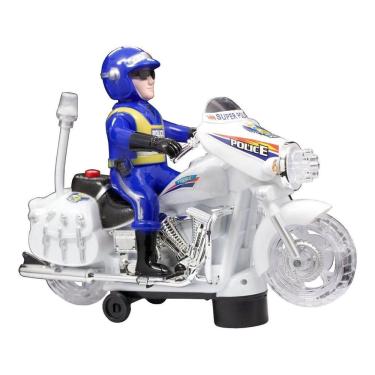 Imagem de Brinquedo Infantil Super Polícia Moto Veloz Com Luzes E Som