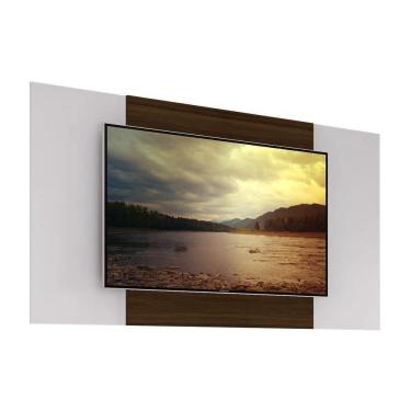 Imagem de Painel Com Suporte Tv 65 2 Em 1 Malta Multimóveis V3584 Branco/Madeirado Branco/Madeirado