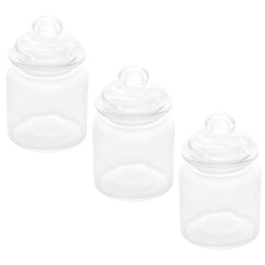 Imagem de Kit 3 Pote Porta Mantimento Vidro Arena 260ml com Tampa Lyor