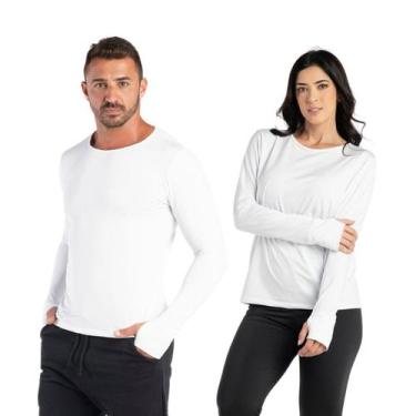 Imagem de Blusa Adulto Térmica Unissex Básica Branca - Vrasalon, P, Branco