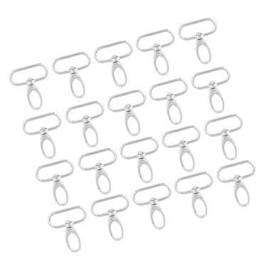 Imagem de 20 Pçs Ganchos de Pressão Giratórios Premium Metal Prata Lagosta Garra Gatilho Fechos para Cordão Chaveiro Anéis Saco Bolsa Tag Jóias Fazendo Artesanato (32mm)