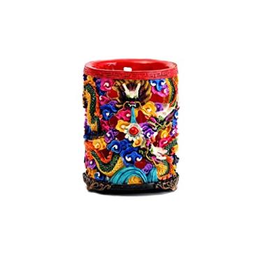 Imagem de Porta-lápis de mesa, organizador de mesa, suporte de lápis, suporte de caneta para mesa, porta-canetas de mesa, porta-pincéis de maquiagem para crianças, organizador de lápis, pote (cor: vermelho)