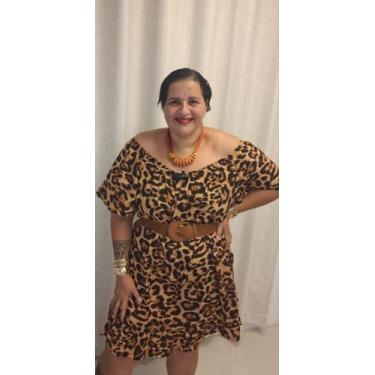 Imagem de vestido  ciganinha plus size animal  print  - altona, 48