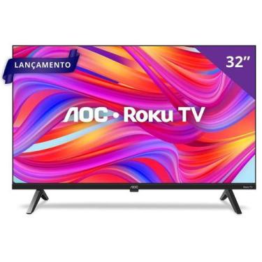 Imagem de Smart TV 32" HD Wi-Fi AOC Roku TV Comando de Voz 60Hz HDMI USB Dolby A