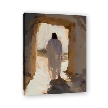 Imagem de Go Back Jesus Wall Art Life Child Of God Poster Católico Cristão Senhor Pintura Religiosa Imagem Bíblia para Sala de Estar Igreja Pinturas Modernas Arte Decorativa 65 x 50 cm