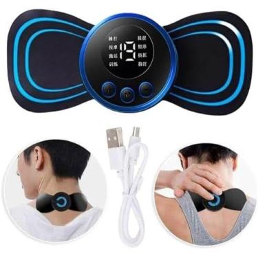 Imagem de Mini massageador elétrico ombros pescoço lombar coluna recarregável us