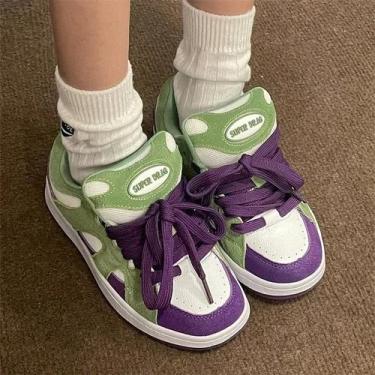 Imagem de Sapatos De Skate Esportivos Casuais Unissex Retrô Com Sola Grossa Litt