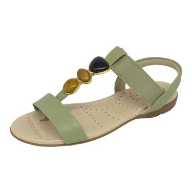 Imagem de Sandália Rasteirinha Feminina Super Conforto Pedraria Modare