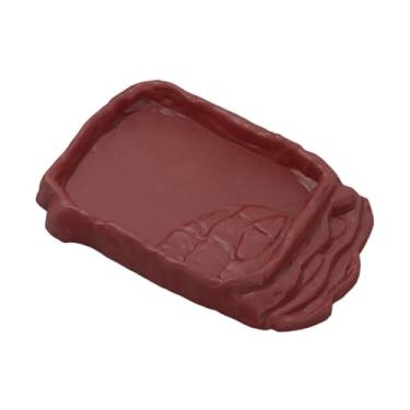 Imagem de Gralara Rampa de rampa de rampa de alimentos terrário de realista etapa de água prato de água para lagartixas chameleon snake hamster aquário ornamento, L