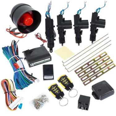 Imagem de Unifizz Kit de travamento central para controle remoto de carro, sem chave, kit de sistema de alarme antifurto universal