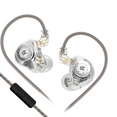 Imagem de FEDAI KZ EDX Pro fones de ouvido intra-auriculares, KZ IEM Dual DD HiFi Som estéreo Stage in Ear Monitor, Fones de ouvido com cancelamento de ruído com fio, fones de ouvido para jogos para músicos