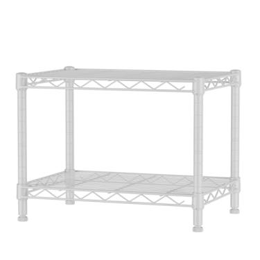 Imagem de SINGAYE 2 prateleiras pequenas de arame para garagem, despensa, organizadores de casa e armazenamento, prateleira de banheiro, lavanderia, organização, ajustável, estante de metal