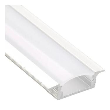 Imagem de Perfil e difusor avulso barra 3 metros embutida branco - Perfi Light