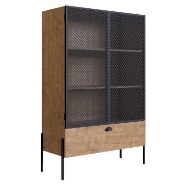 Imagem de Cristaleira New 140 Cm Vermont E Preto - D'rossi