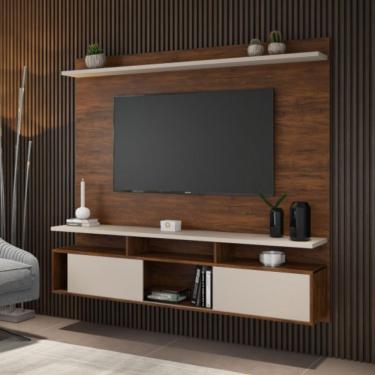 Imagem de Painel Suspenso P/Tv De Até 55" Supreme Imbuia C/Off White