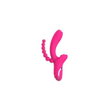 Imagem de Vibrador Triplo 10 Vibrações Kim - Lovetoys - Cor: Pink