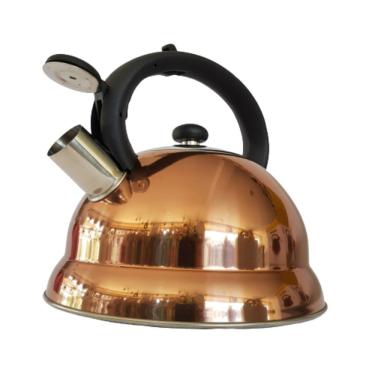 Imagem de Chaleira Inox Bronze Com Alça De Nylon E Apito 3 Litros