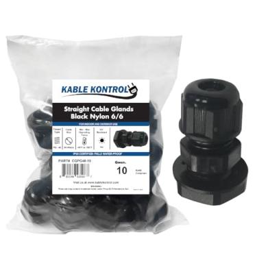 Imagem de Kable Kontrol Prensa-cabos de nylon para 34-44 mm tamanho de cabo de glândula reta 48 PG 10 peças de pegas, alívio de tensão, protetores de fio de junta à prova d'água para uso industrial, retardador
