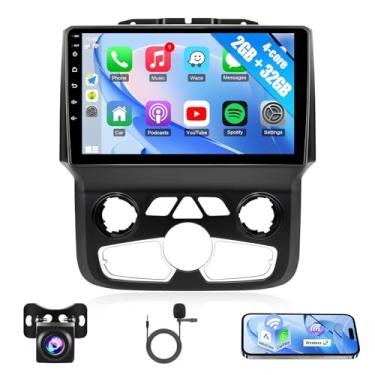 Imagem de Leadfan Rádio estéreo para Dodge Ram 2013-2019 1500 2500 3500 sem fio Carplay Android Auto tela sensível ao toque de 9 polegadas para Dodge Ram Head Unit com 5G WiFi, GPS, FM, DSP, Bluetooth, câmera