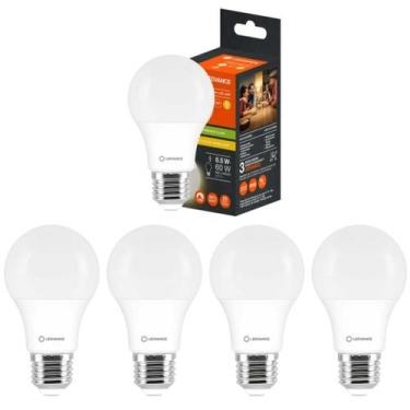 Imagem de 5 Lâmpadas Led Bulbo Dimerizável 8,5w 127v 3000k E27 Branco Quente - L