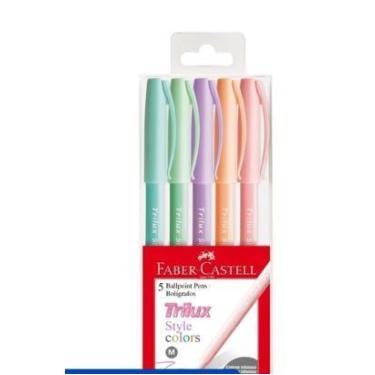 Imagem de Caneta Esferográfica Trilux Style Faber Castell 5 Cores 